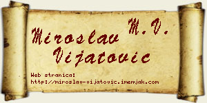 Miroslav Vijatović vizit kartica